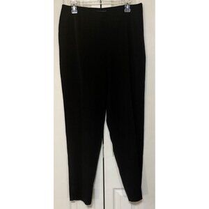 FitLogic Brand Ankle Style Black Pants Polyester Rayon Blend Women's Size 12